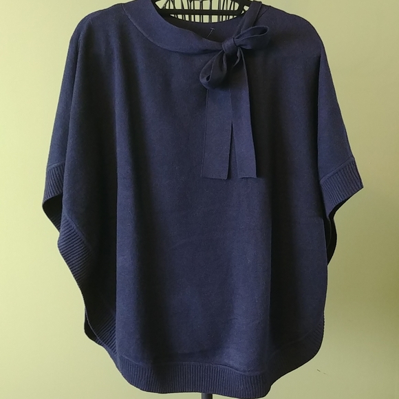 Talbots Jackets & Blazers - TALBOTS,NWT, SIZE M PONCHO, DARK NAVY COLOR